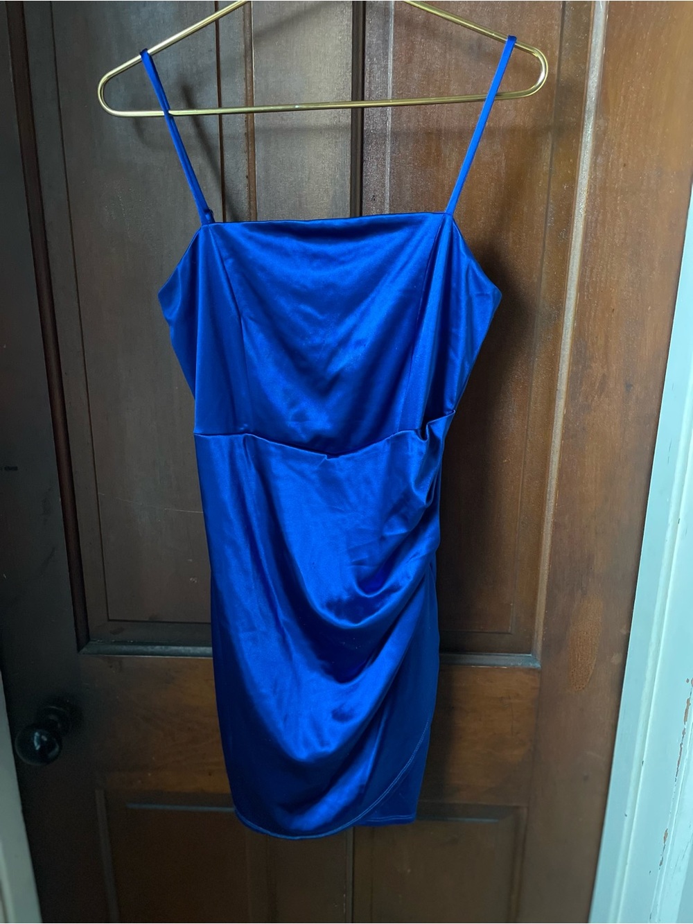 Emerald Sundae women's large spaghetti strap blue dress